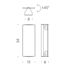 Nemo Applique à volet pivotant double E14 Wall lamp