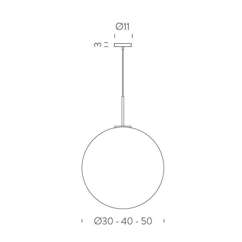 Nemo Asteroide 40 bianco Hanglamp