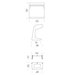 Nemo Borne Béton Grande outdoor IP44 Floor lamp