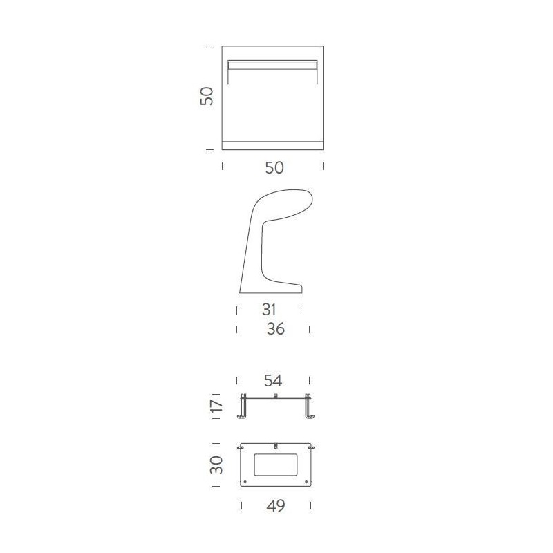 Nemo Borne Béton Grande outdoor IP44 Grondlamp