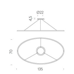 Nemo Ellisse major DOWN Suspension lamp