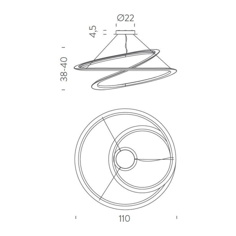 Nemo Kepler up Hanglamp