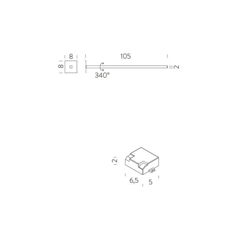 Nemo Linescapes cantilevered Wandlamp