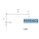 Nemo Potence pivotante mini Wandlamp