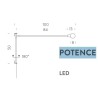 Nemo Potence pivotante mini Wall lamp