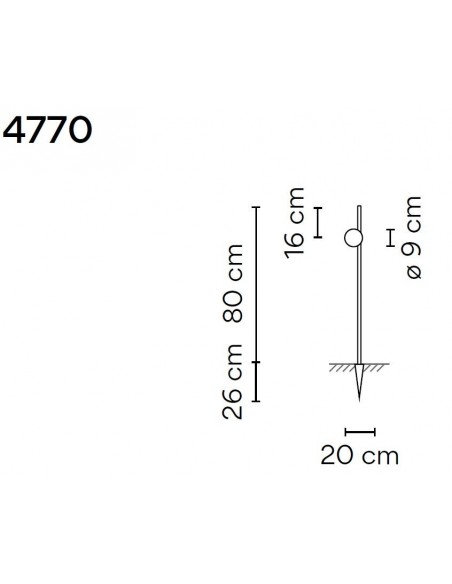 Vibia June 1X 80 tuinpaal