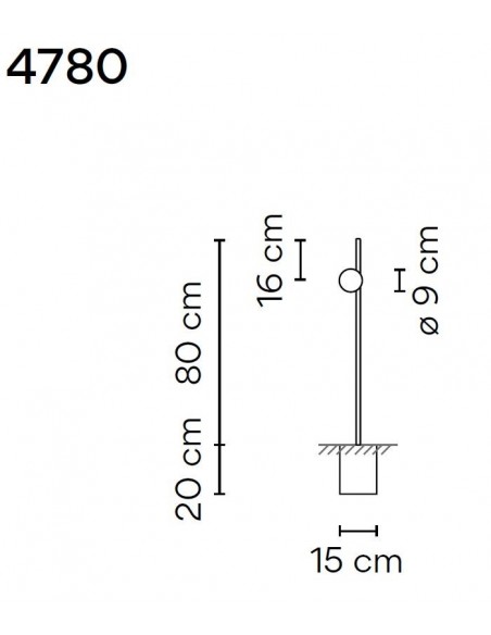 Vibia June 1X 80 Recessed tuinpaal