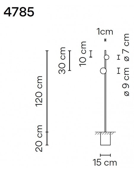 Vibia June 2X 120 Recessed tuinpaal