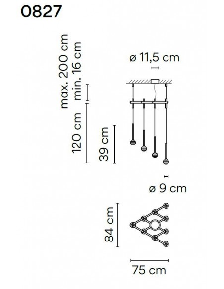 Vibia Algorithm 10X Triangle Recessed hanglamp
