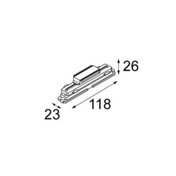 Modular Track connector internal dali