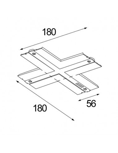 Modular Track recessed coverplate 90° dali