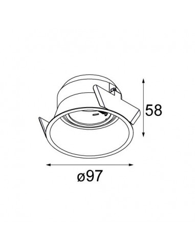 Modular Lotis 97 concrete adjustable for LED GE Inbouwspot