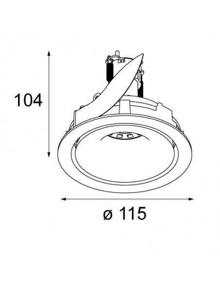 Modular Smart cake 115 adjustable GU10 Inbouwlamp