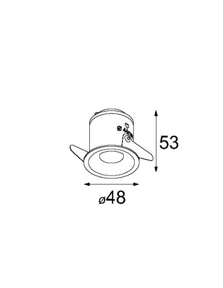 Modular Smart cake 48 + IP55 LED GE Inbouwlamp