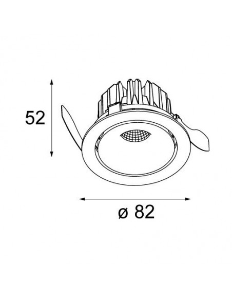 Modular Smart cake 82 adjustable LED GE Inbouwlamp