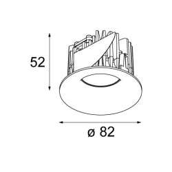 Modular Smart cake 82 IP55 LED GE Inbouwlamp