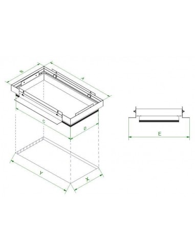 Modular Recessed frame Multiple trimless 2x