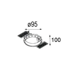 Modular Recessed ring Ø82