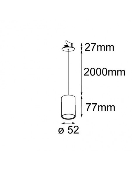 Modular Smart tubed suspension 48 1x LED GE Hanglamp