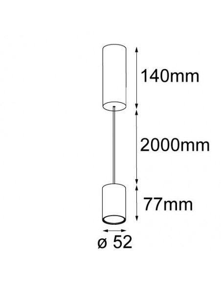 Modular Smart tubed suspension 48 1x LED GI Hanglamp