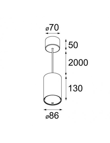 Modular Smart tubed suspension 82 L LED GI Hanglamp