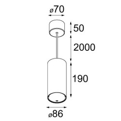 Modular Smart tubed suspension 82 XL LED GI Hanglamp