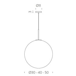 Nemo Asteroide 30 bianco Suspension lamp