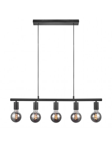 Nordlux plafondlamp 'Paco' - 5 lichtpunten - zwart - metaal