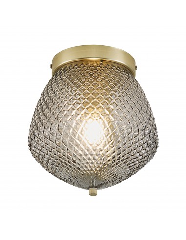 Nordlux Orbiform plafondlamp | rookglas | Ø20 cm | E27 | goud