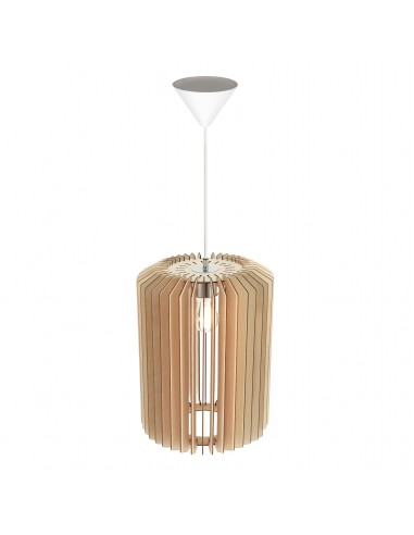 Hanglamp Asti van houtlamellen, hoogte 40 cm