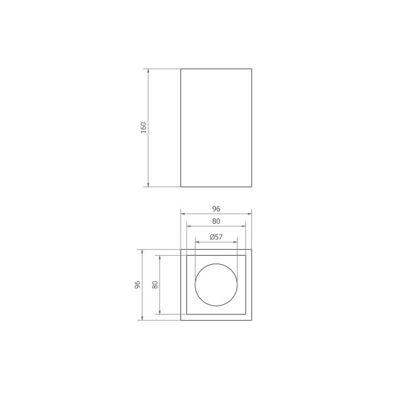 BRICK IN THE WALL Beammeup Square 50 LED 700 lm CRI80 remote driver