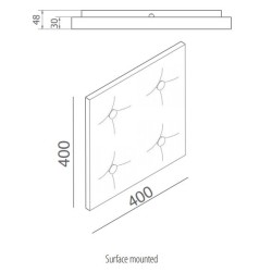 BRICK IN THE WALL Button 2x2 Surface LED DIM 230VAC