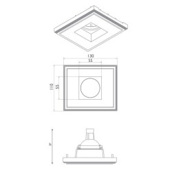 BRICK IN THE WALL Indox 30 IP54 Bathroom LED 600 lm 230VAC