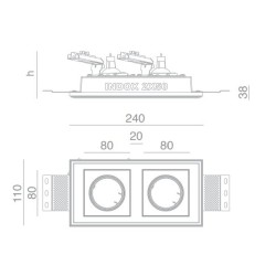 BRICK IN THE WALL Indox 2x50 Mini Es IP54 Bathroom 