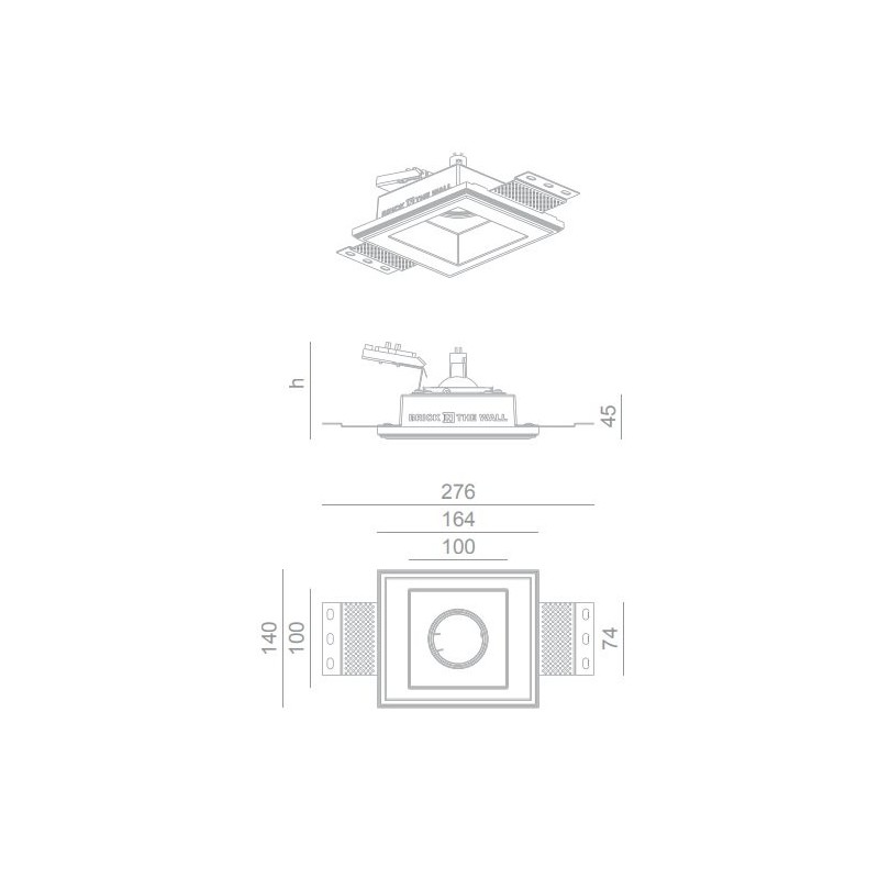 BRICK IN THE WALL Indox 50 IP54 Bathroom LED WARMDIM