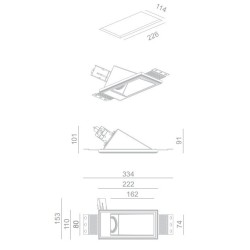 BRICK IN THE WALL Indox 50 W IP20 LED WARMDIM