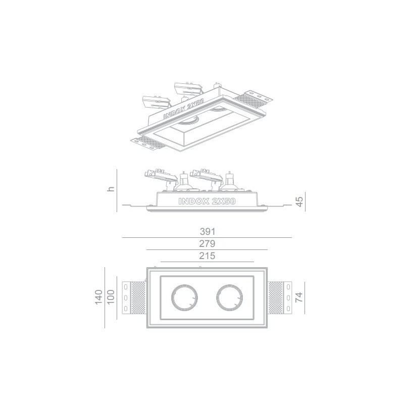 BRICK IN THE WALL Indox 2x50 Es IP20