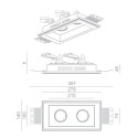 BRICK IN THE WALL Indox 2x50 IP20 LED WARMDIM