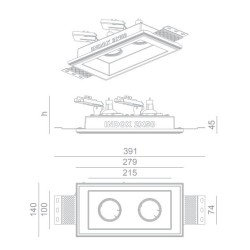 BRICK IN THE WALL Indox 2x50 Es IP54 Bathroom