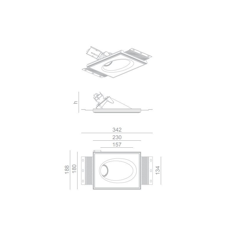 BRICK IN THE WALL Mist 50 IP54 Bathroom LED WARMDIM