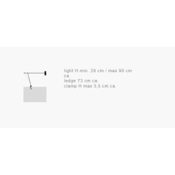 Catellani & Smith Ettorino Clamp table lamp