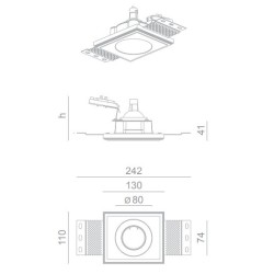 BRICK IN THE WALL Pixo 50 Es Adjustable IP20