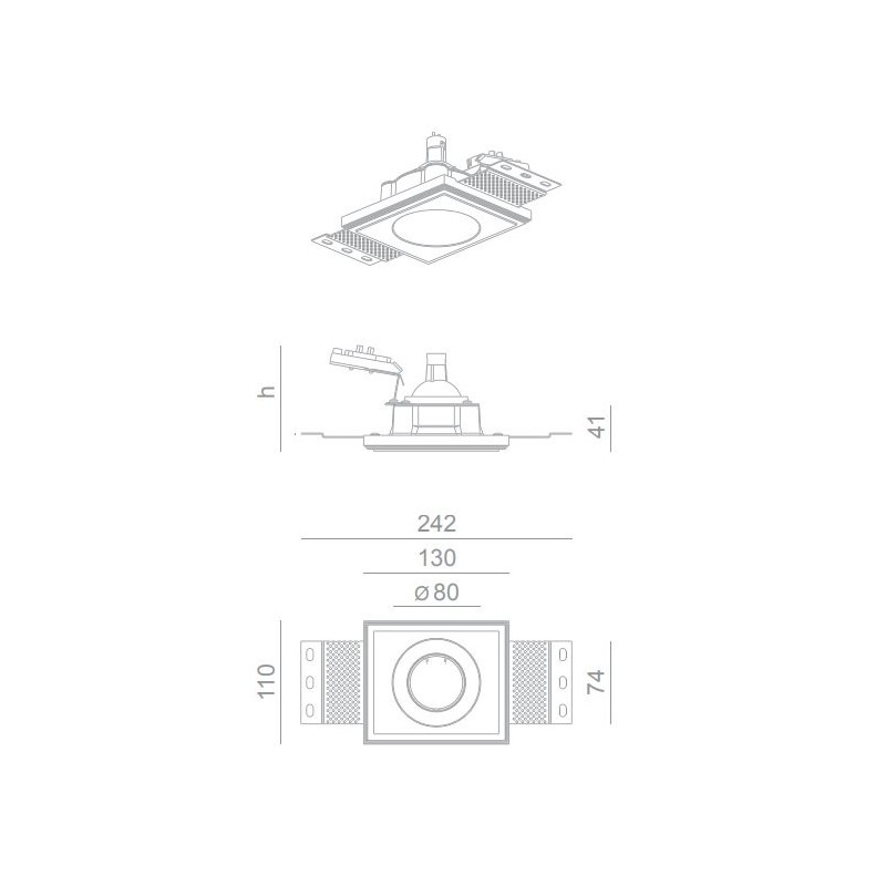 BRICK IN THE WALL Pixo 50 Es IP54 Bathroom