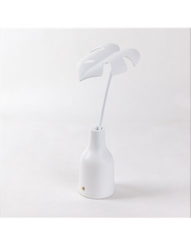 Seletti Leaf tafellamp LED oplaadbaar wit Delicio