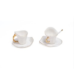 SELETTI MELTDOWN Coffee set 2 x coffee cup 2x saucer 2x spoon
