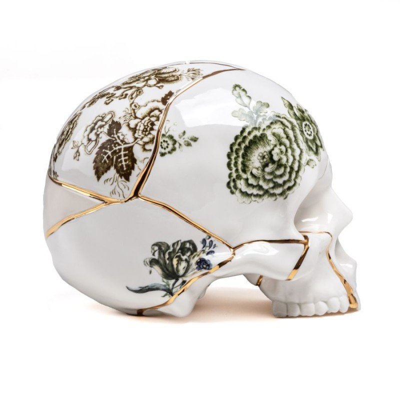 SELETTI KINTSUGI Skull 21 x 15 cm