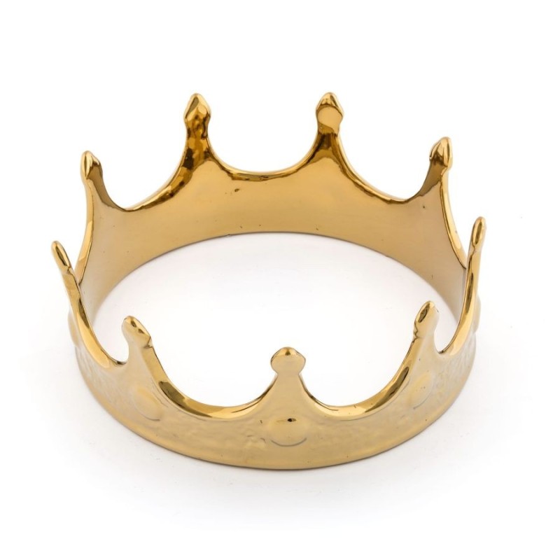 SELETTI MEMORABILIA WHITE AND GOLD ø 18,5 cm - My crown