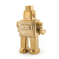 SELETTI MEMORABILIA WHITE AND GOLD 17,4 x 12,4 cm - My robot