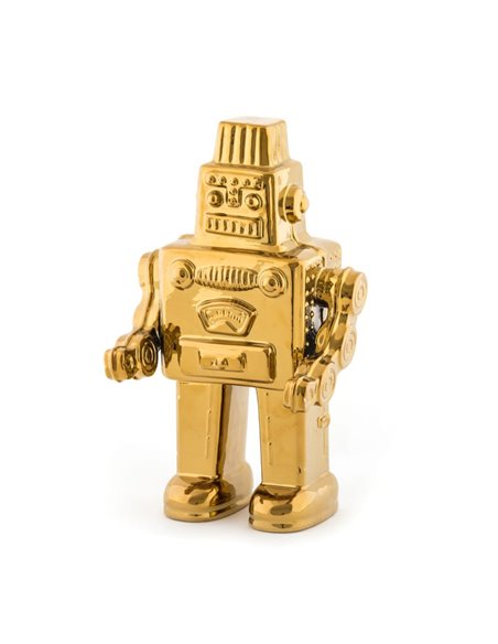 SELETTI MEMORABILIA WHITE AND GOLD 17,4 x 12,4 cm - My robot