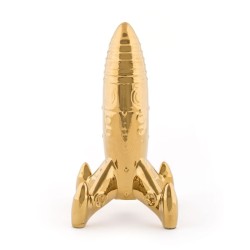 SELETTI MEMORABILIA WHITE AND GOLD 13,5 x 13 cm - My spaceship